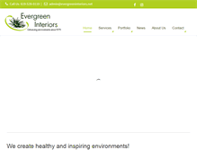 Tablet Screenshot of evergreeninteriors.net
